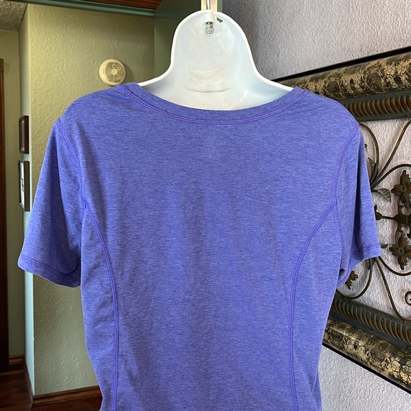 Zella purple ruched front stretch top Size XL - Picture 7 of 10